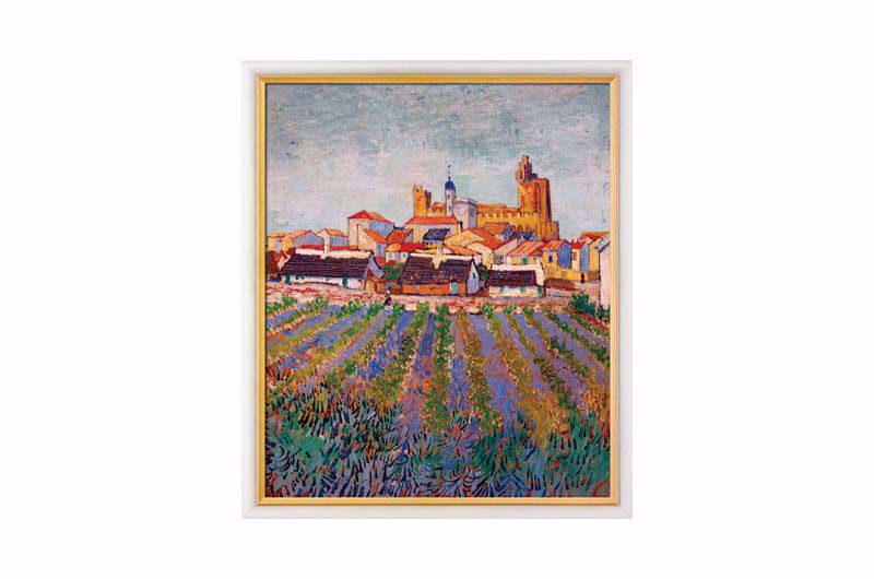 Vincent van Gogh'Gezicht op Saintes-Maries-de-la-Mer'
