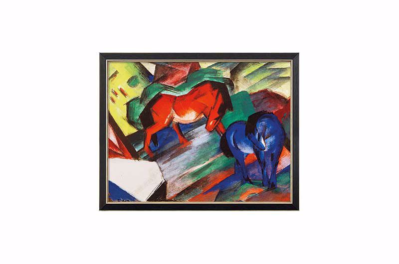 Franz Marc Schilderij'Rood en blauw paard'