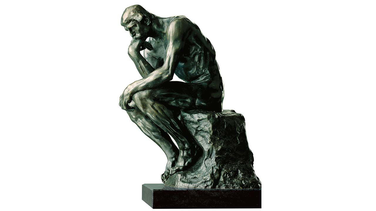 Auguste Rodin SculptuurâDe denkerâ in brons