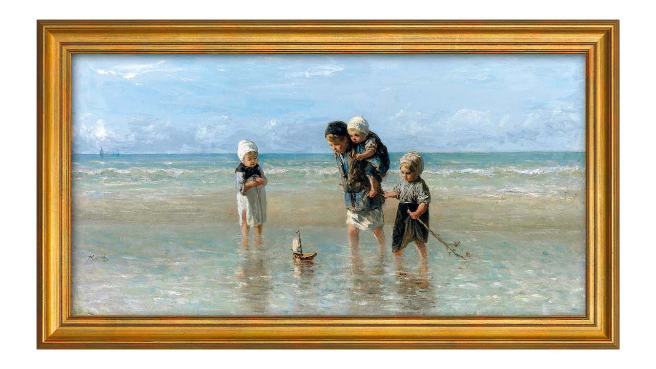 Jozef IsraÃ«ls schilderij'Kinderen der zee'